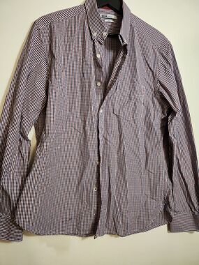Le Lis Red & Blue Checkered Button-Down Shirt for Men -Slim Size 3